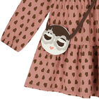 Girls Pink Heart Dress & Bag Set, 3, hi-res